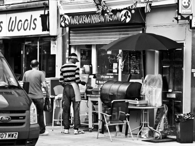 Clarence Road, Hackney, Finger Licking Caribbean Takeaway - click to enlarge