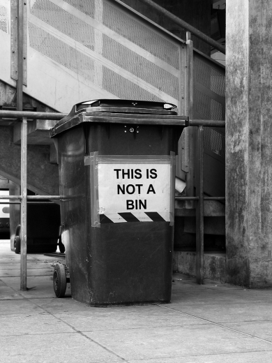 This is not a bin on Stratford station