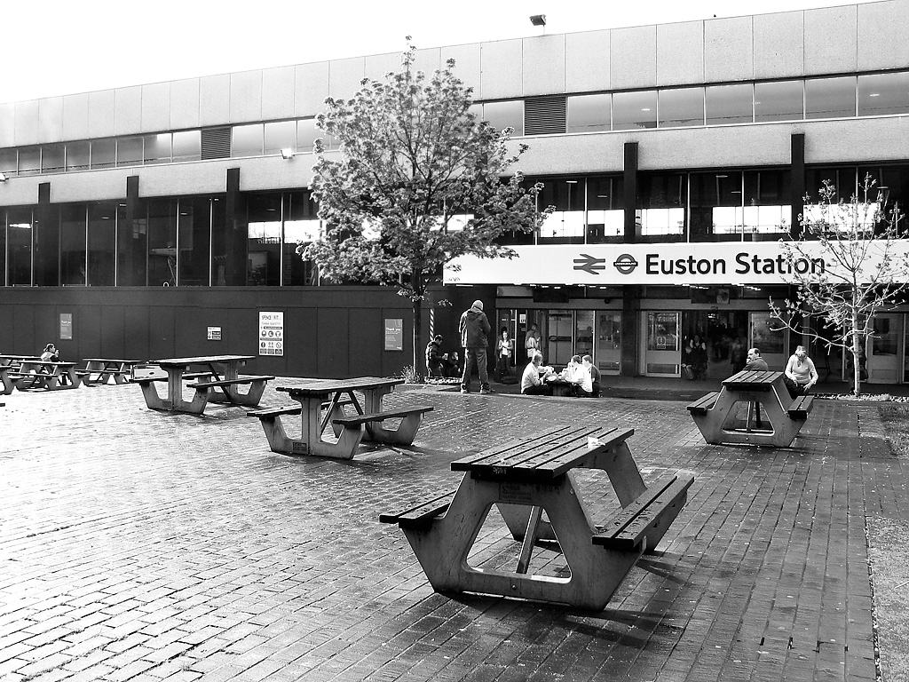 Euston station forecourt