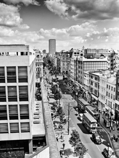 Oxford Street from the roof of John Lewis